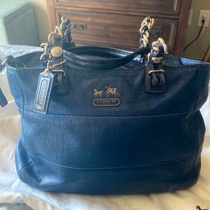 COPY - Coach Navy Tribeca east west tote bag 14111